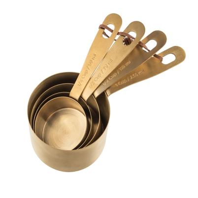 Kitchen Pantry 4pc Brass Measuring Cups